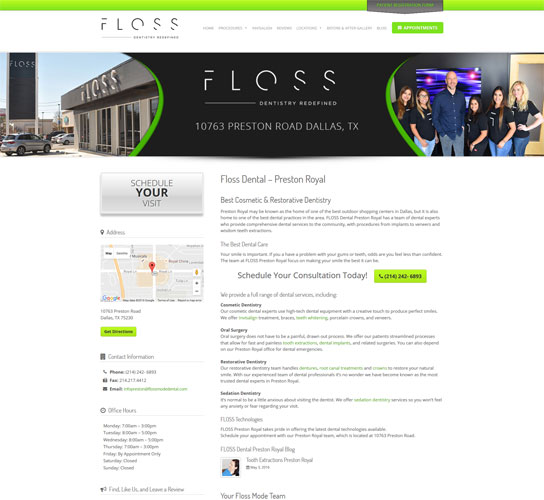 Floss Locations Landing Page